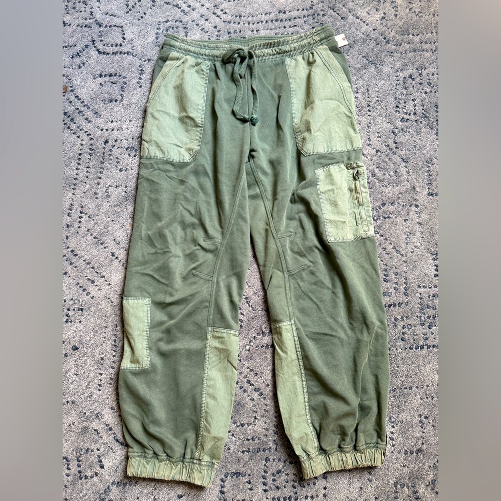 Anthropologie Women’s Dusty Green Cargo Jogger Pants